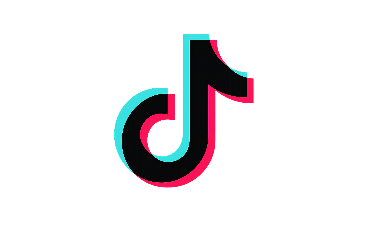 TIktok logo with transparent background